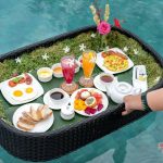 floating breakfast at villa vastu with fresh juice4