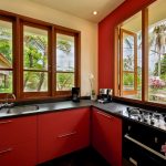 villa vastu kitchen with outdoor view
