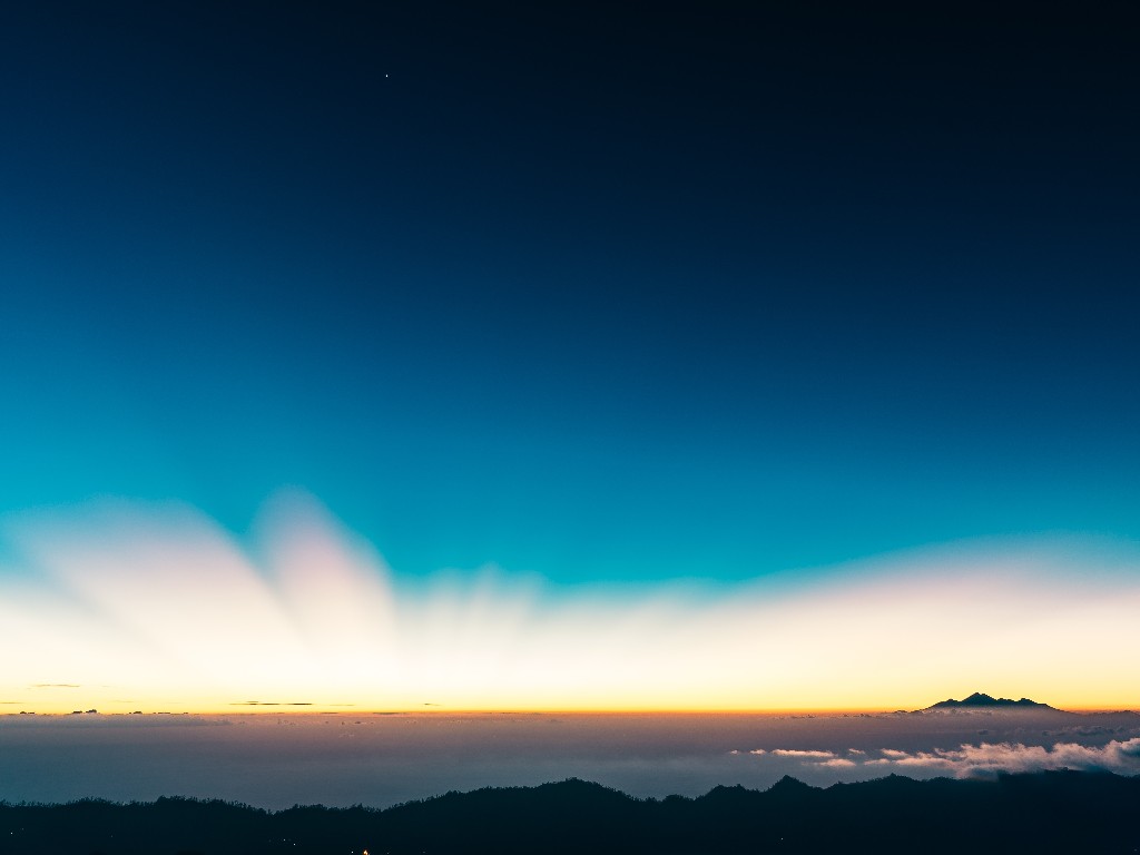 Enjoying sunrise at Mount Batur
