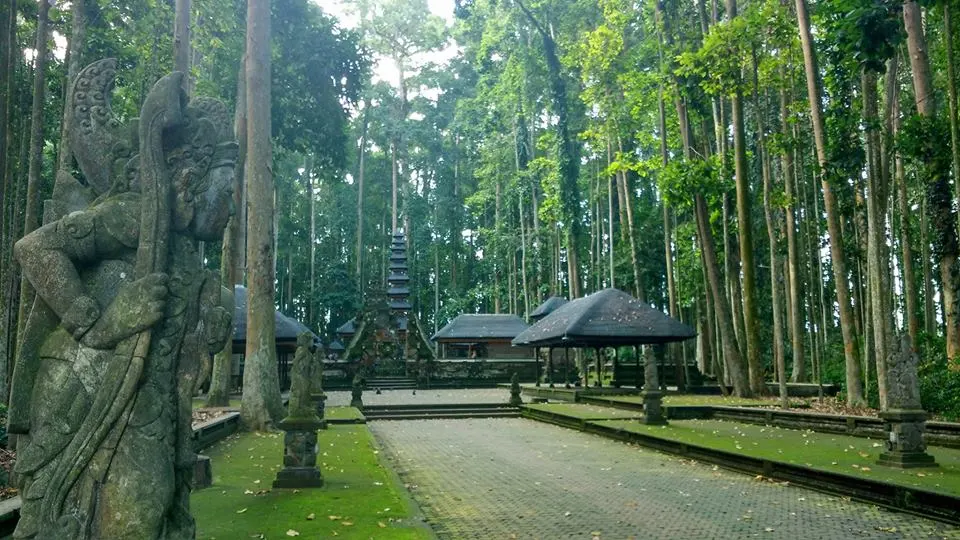 temple inside sangeh monkey forest