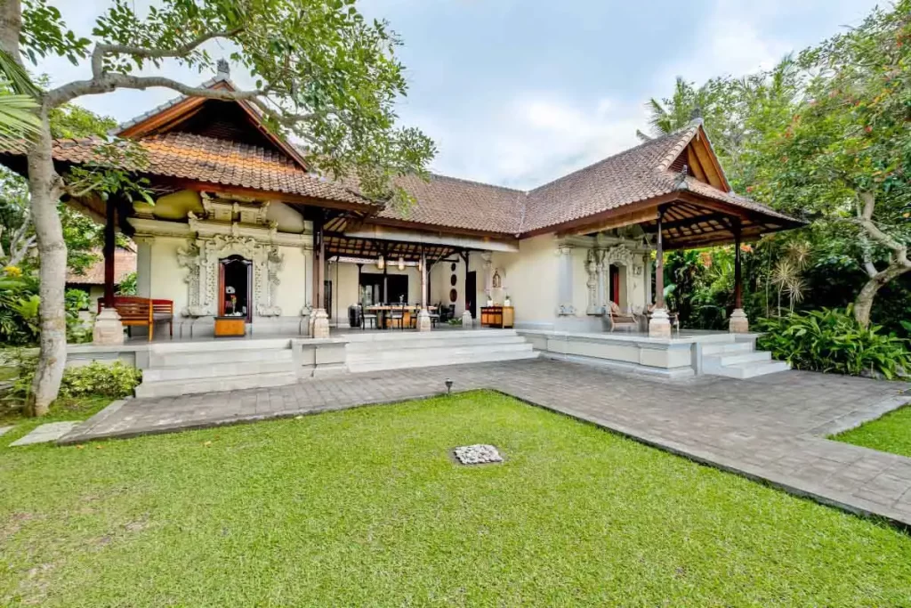 resting in villa after full day of water rafting in ubud