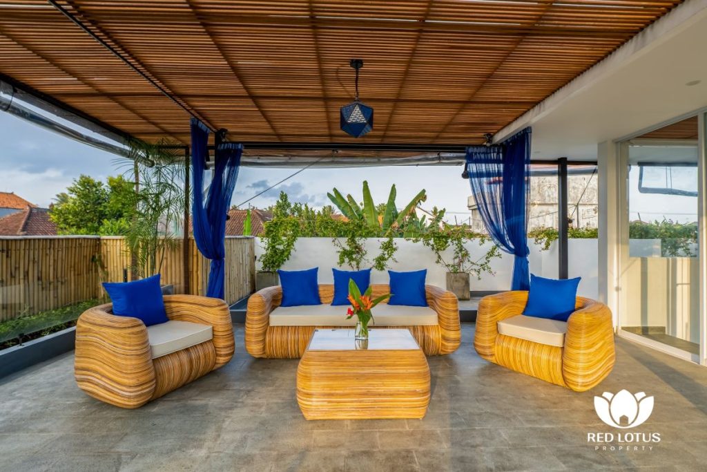 bedroom in paletu villa with rooftop area